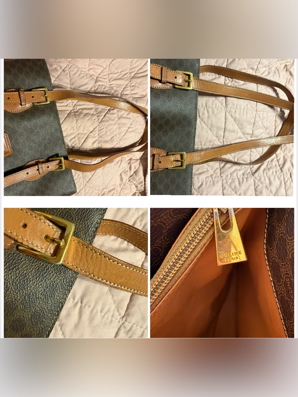Auth. Vintage 1996 Céline Macadam Bucket Tote Shoulder Bag In Classic Monogram - Picture 14 of 16